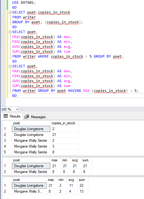 Practice SQL